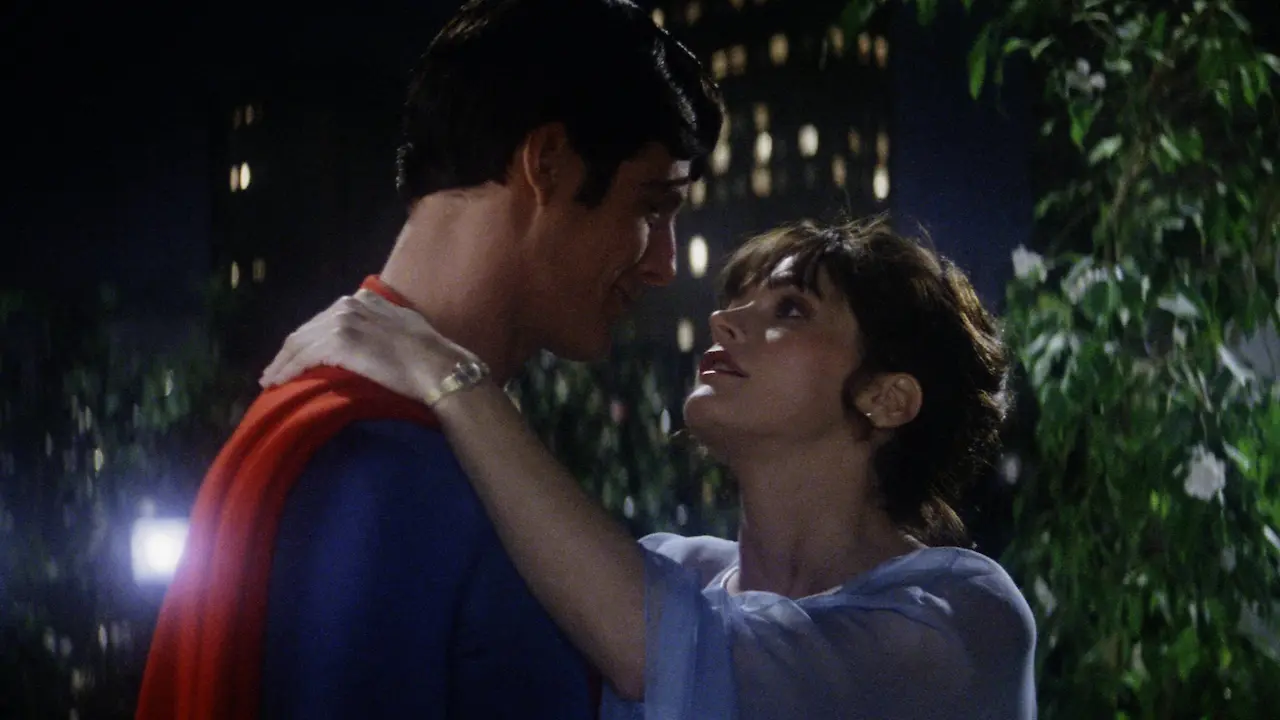 Christopher Reeve e Margot Kidder in Superman