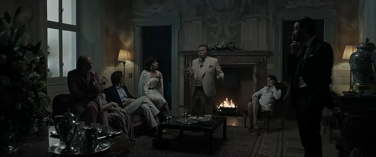 Al Pacino, Jared Leto, Florence Andrews, Jack Huston, Lady Gaga e Adam Driver in House of Gucci