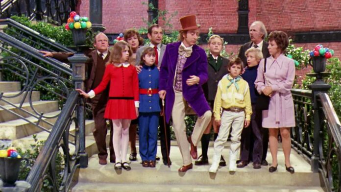 Willy Wonka e la fabbrica di cioccolato scena