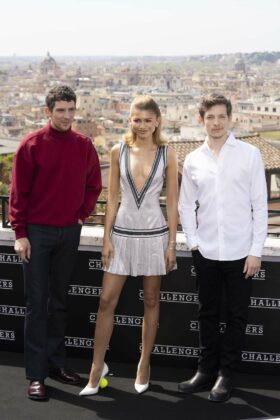 Zendaya con Mike Faist e Josh O'Connor