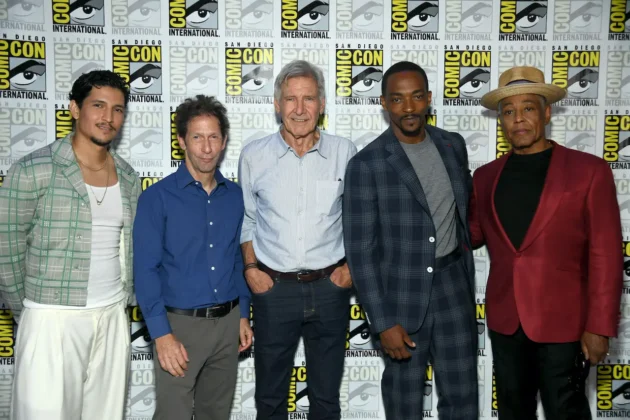 Danny Ramirez, Tim Blake Nelson, Harrison Ford, Anthony Mackie e Giancarlo Esposito