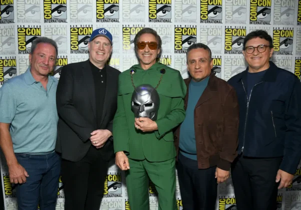 Kevin Feige, Joe Russo, Robert Downey Jr. e Anthony Russo