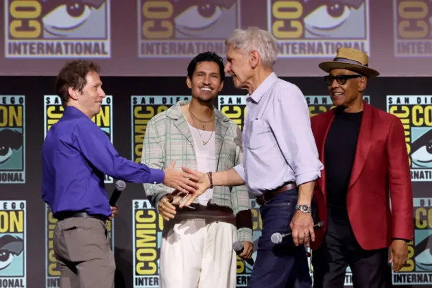 Danny Ramirez, Tim Blake Nelson, Harrison Ford, Anthony Mackie e Giancarlo Esposito