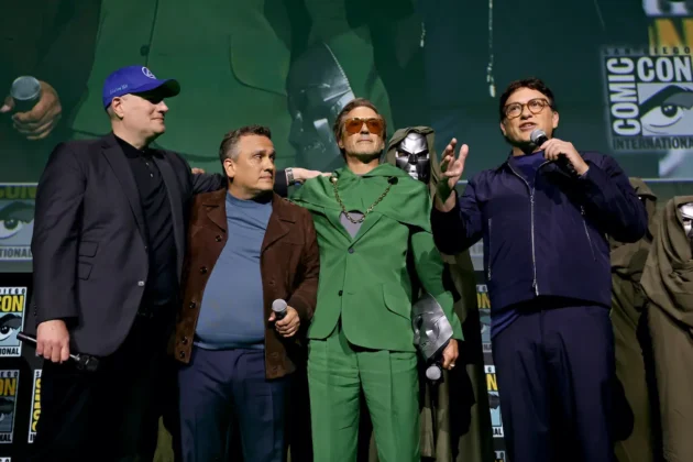 Kevin Feige, Joe Russo, Robert Downey Jr. e Anthony Russo