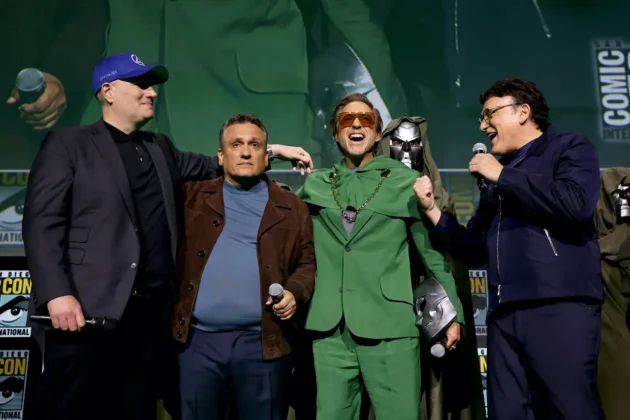 Kevin Feige, Joe Russo, Robert Downey Jr. e Anthony Russo