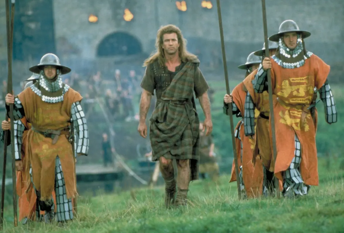Mel Gibson come William Wallace in Bravehearth
