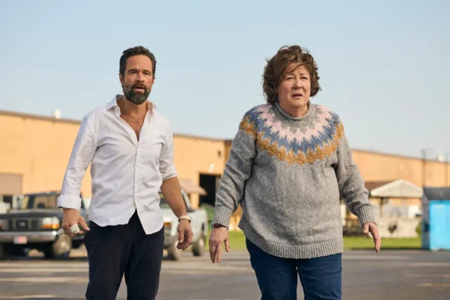 Mike Byrne (Chris Diamantopoulos)_Ruth Clarke (Margo Martindale) in The Sticky