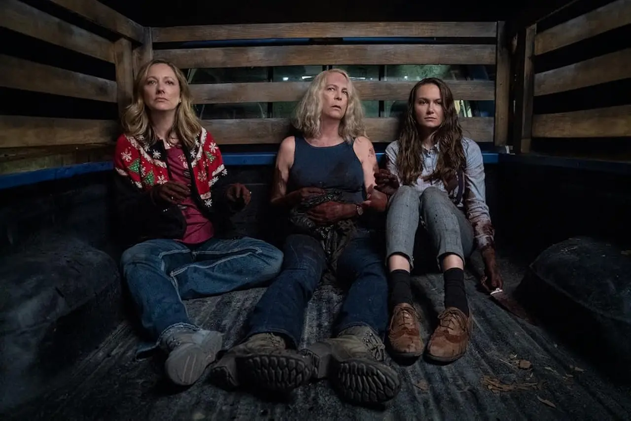 Jamie Lee Curtis, Judy Greer e Andi Matichak in Halloween Kills