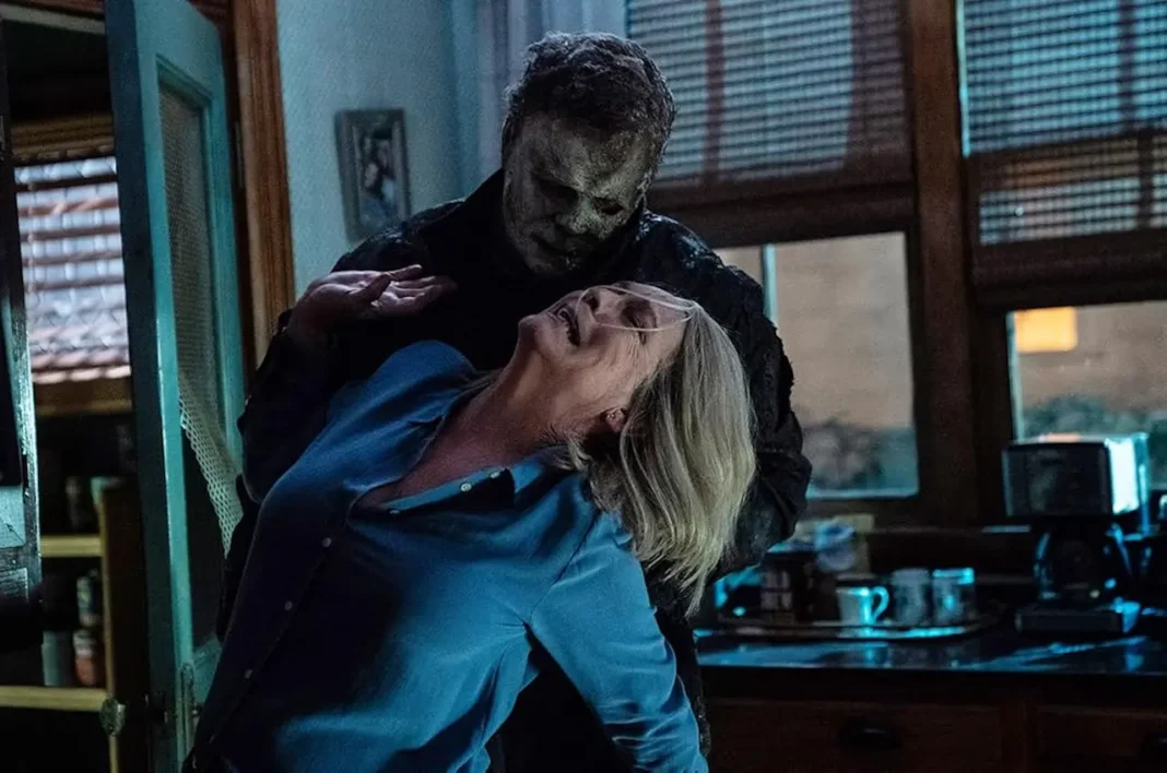 Jamie Lee Curtis and James Jude Courtney in Halloween Ends