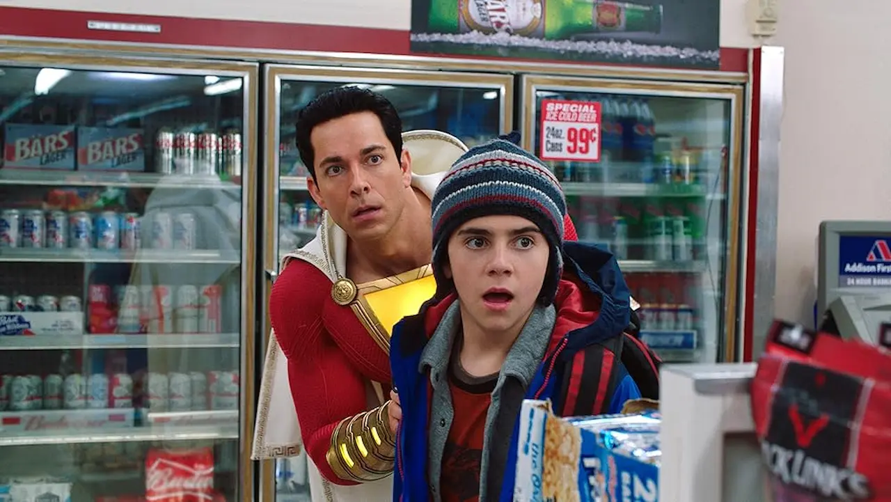 Zachary Levi e Jack Dylan Grazer in Shazam!