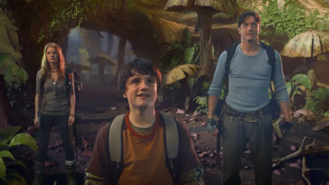 Aníta Briem, Brendan Fraser e Josh Hutcherson in Viaggio al centro della Terra