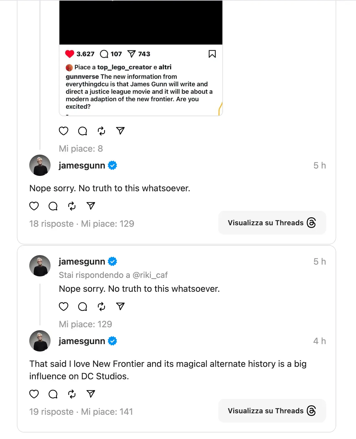 James Gunn sulla Justice League