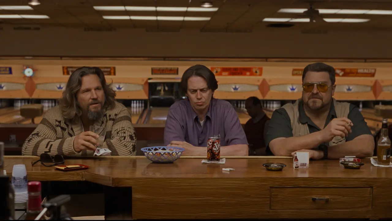 Jeff Bridges Steve Buscemi e John Goodman in Il grande Lebowski