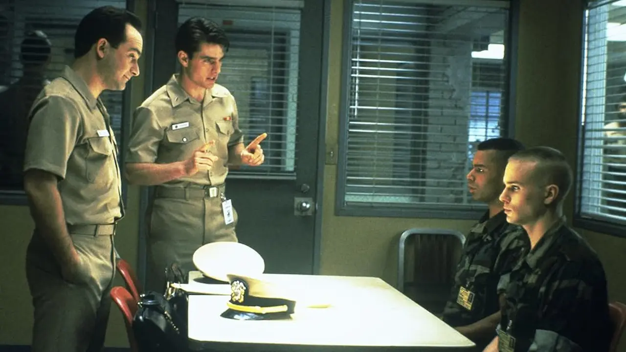 Tom Cruise, Kevin Pollak, Wolfgang Bodison e James Marshall in Codice d'onore