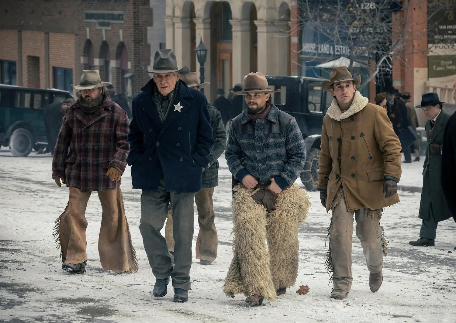 Harrison Ford, Darren Mann, and Caleb Martin in 1923 (2022)