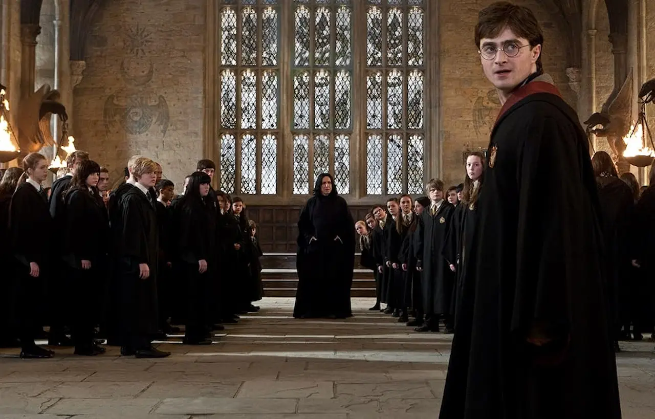 Alan Rickman e Daniel Radcliffe in Harry Potter e i Doni della Morte - Parte 2
