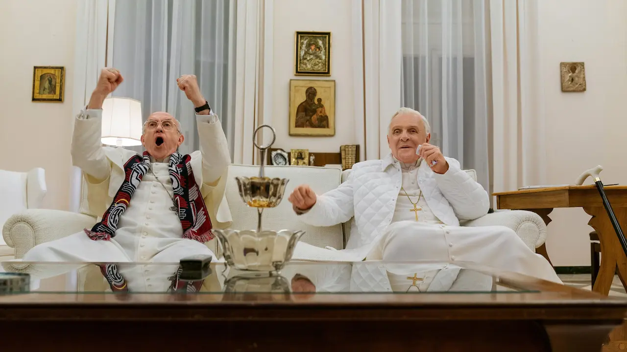 Anthony Hopkins e Jonathan Pryce in I due Papi