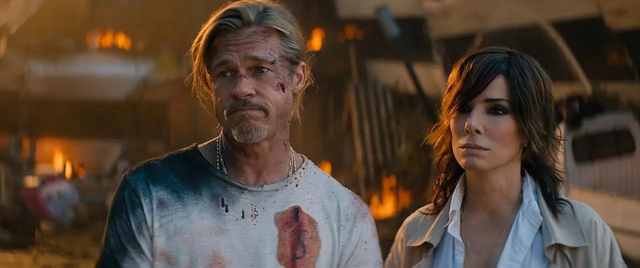 Brad Pitt e Sandra Bullock in Bullet Train