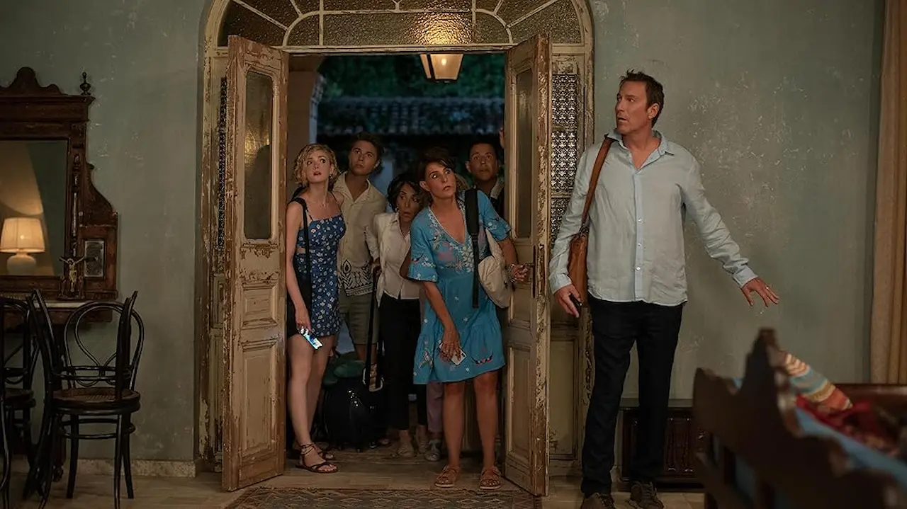 John Corbett, Louis Mandylor, Andrea Martin, Nia Vardalos, Elias Kacavas e Elena Kampouris in Il mio grosso grasso matrimonio greco 3