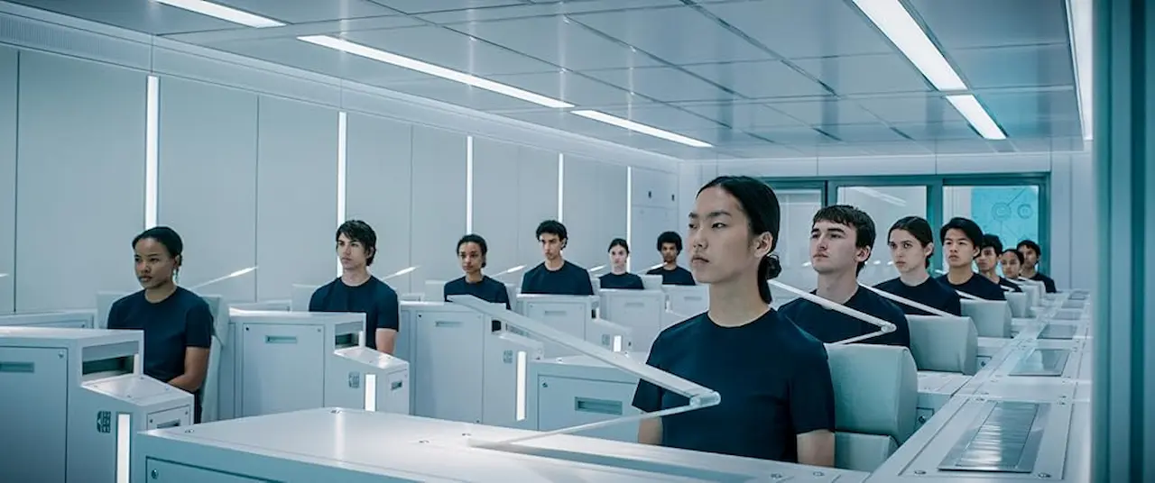 Lou Llobell, Isaac Hempstead Wright, Madison Hu, Chanté Adams, Archie Renaux e Wern Lee in Voyagers
