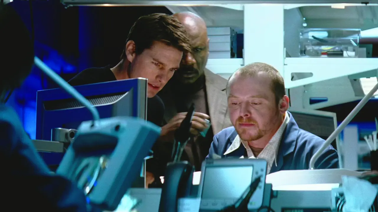 Tom Cruise, Ving Rhames e Simon Pegg in Mission Impossible III