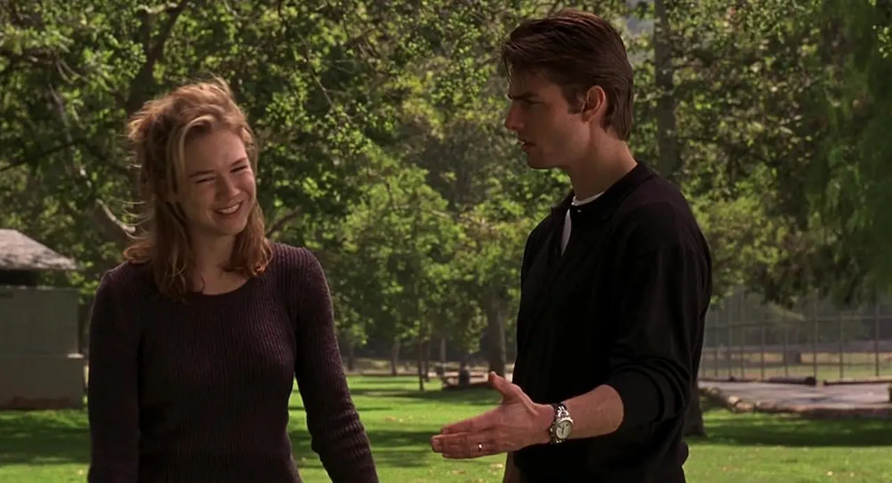 Tom Cruise e Renée Zellweger in Jerry Maguire