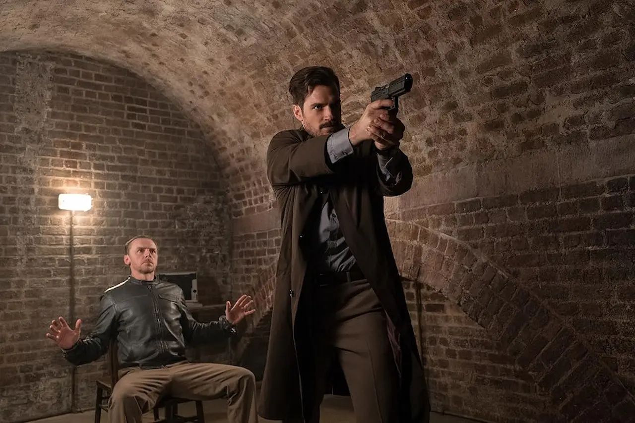 Henry Cavill e Simon Pegg in Mission Impossible - Fallout