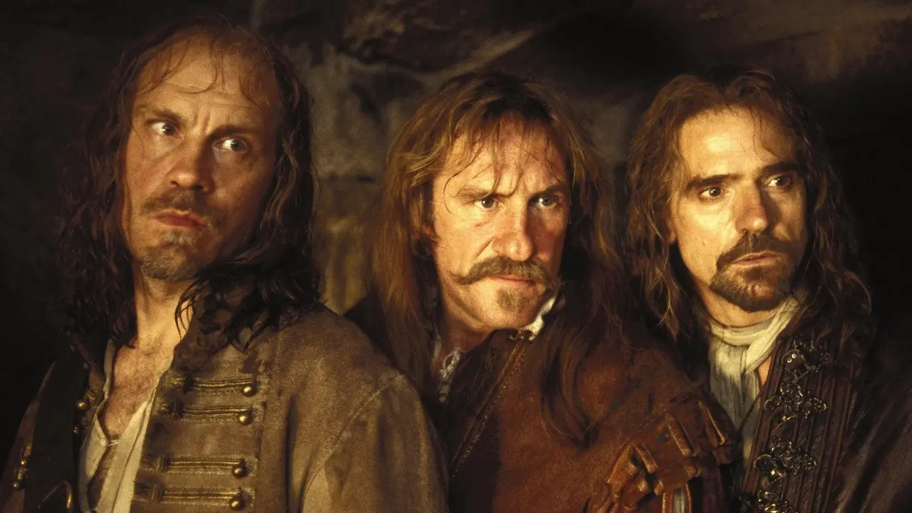 John Malkovich, Gerard Dépardieu e Jeremy Irons in La maschera di ferro