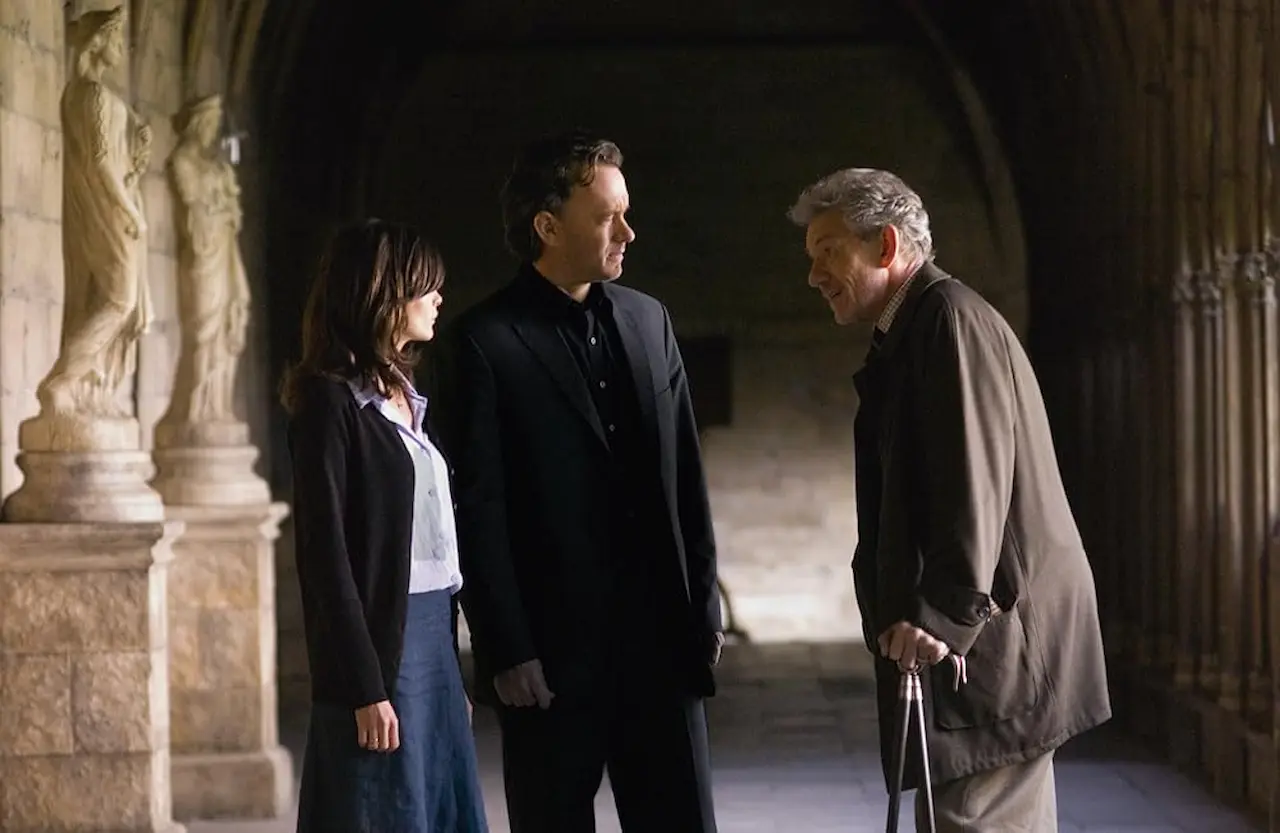 Tom Hanks, Ian McKellen e Audrey Tautou in Il codice da Vinci
