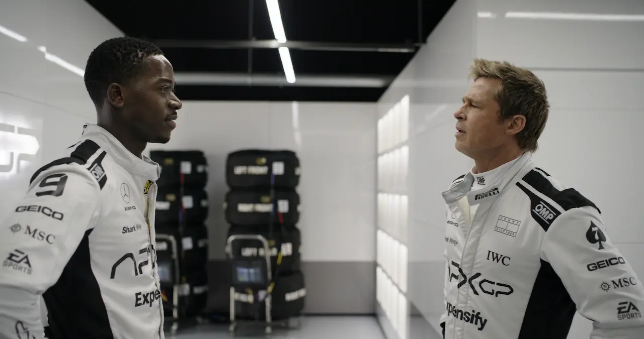 Damson Idris e Brad Pitt in F1