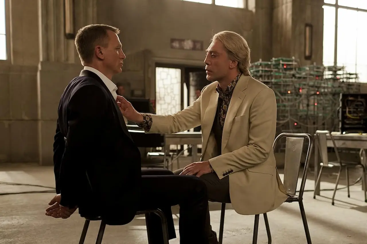 Javier Bardem e Daniel Craig in Skyfall