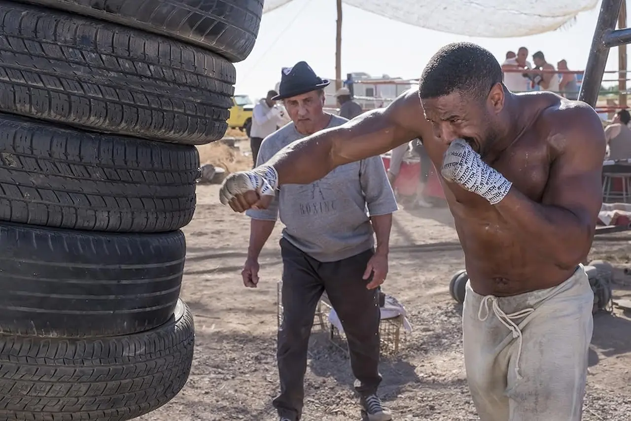 Sylvester Stallone e Michael B. Jordan in Creed II