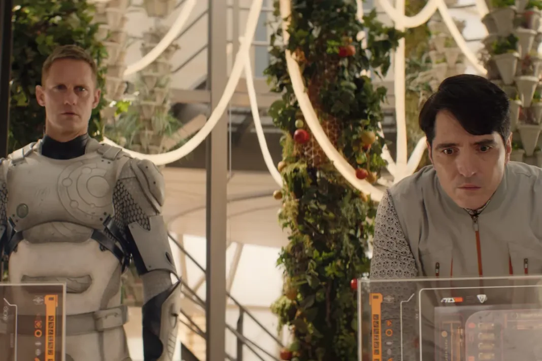 Alexander Skarsgård and David Dastmalchian star in Murderbot. Apple TV+