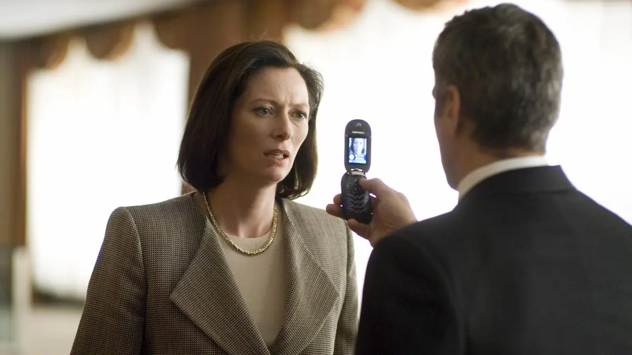 Tilda Swinton e George Clooney in Michael Clayton