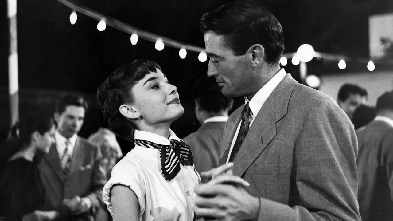 Audrey Hepburn e Gregory Peck nel film Vacanze romane