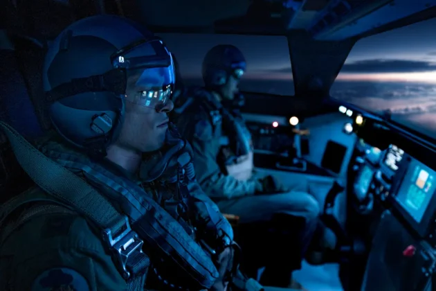Jon Zimmer and Kyle Allen in A House of Dynamite (2025)