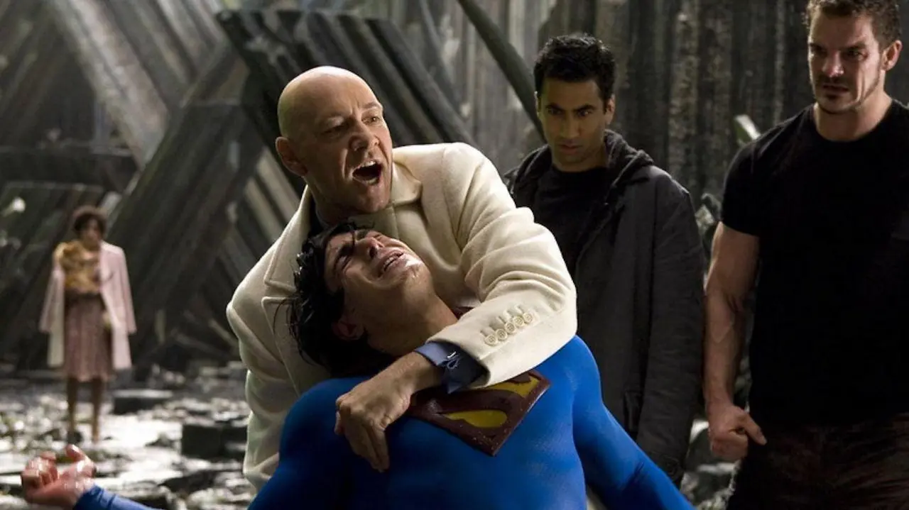 Kevin Spacey e Brandon Routh in Superman Returns