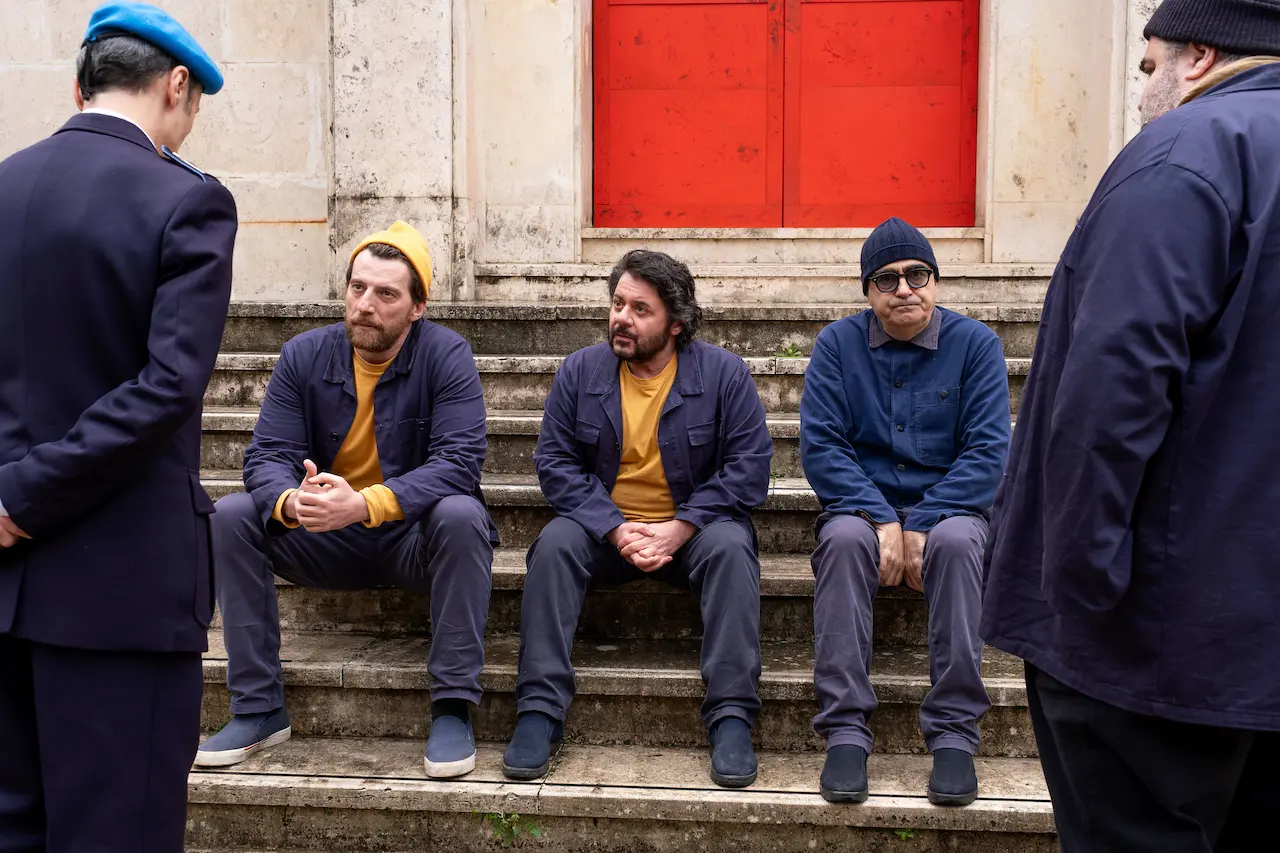 Valerio Aprea, Maurizio Lastrico, Lillo, Elio e Massimo Cagnina in Tutta colpa del rock