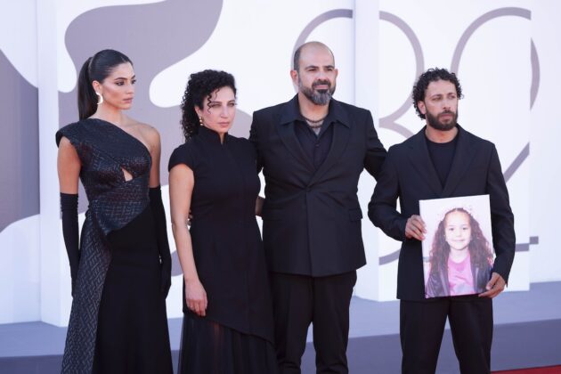 Amer Hlehel, Saja Kilani, Kaouther Ben Hania, Motaz Malhees and Clara Khoury