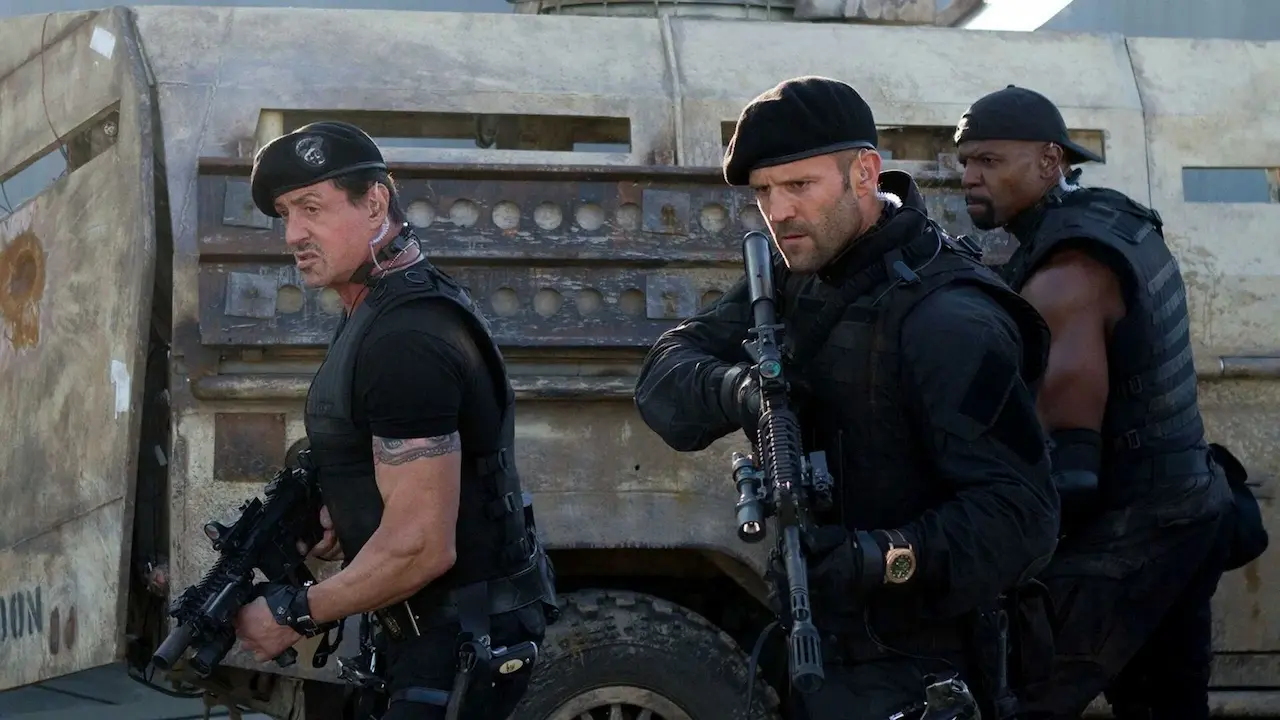 Sylvester Stallone, Jason Statham e 50 Cent in I mercenari 4