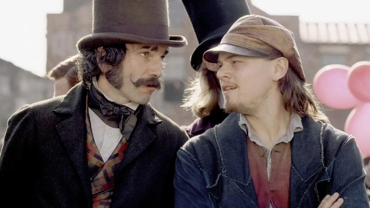 Daniel Day-Lewis e Leonardo DiCaprio in Gangs of New York