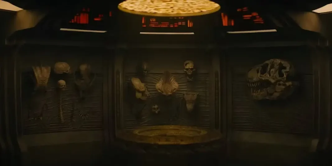 Teschi nella sala dei trofei