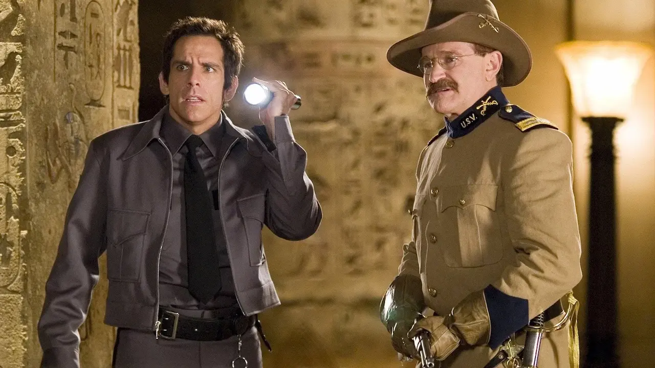 Ben Stiller e Robin Williams in Una notte al museo