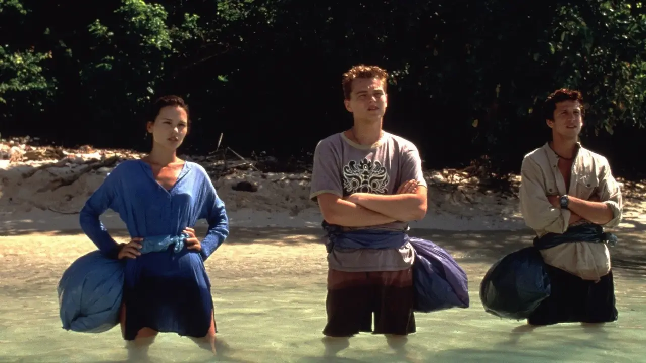 Virginie Ledoyen, Leonardo DiCaprio e Guillaume Canet in The Beach