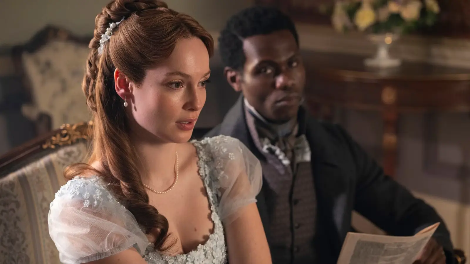 hannah dodd victor alli come francesca kilmartin and lord kilmartin in Bridgerton - Stagione 4