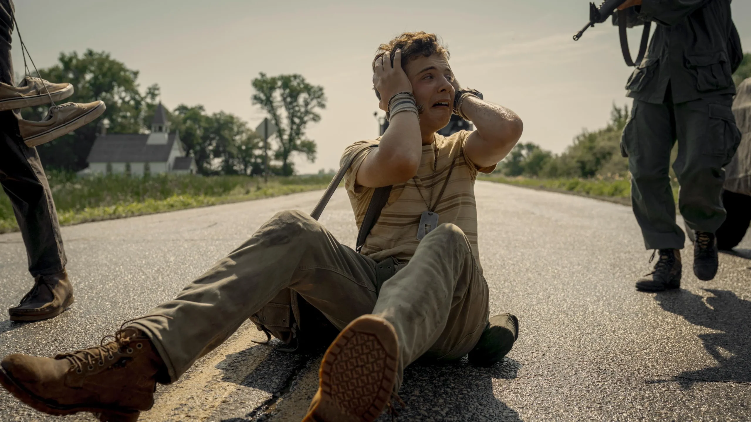 Una scena di The Long Walk