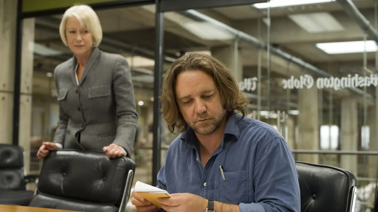 Helen Mirren e Russell Crowe in State of Play