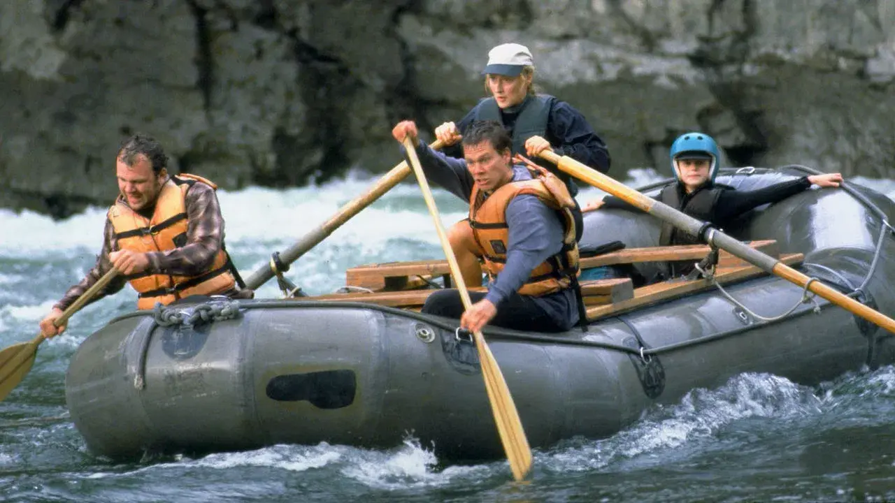 Meryl Streep e Kevin Bacon in The River Wild - Il fiume della paura