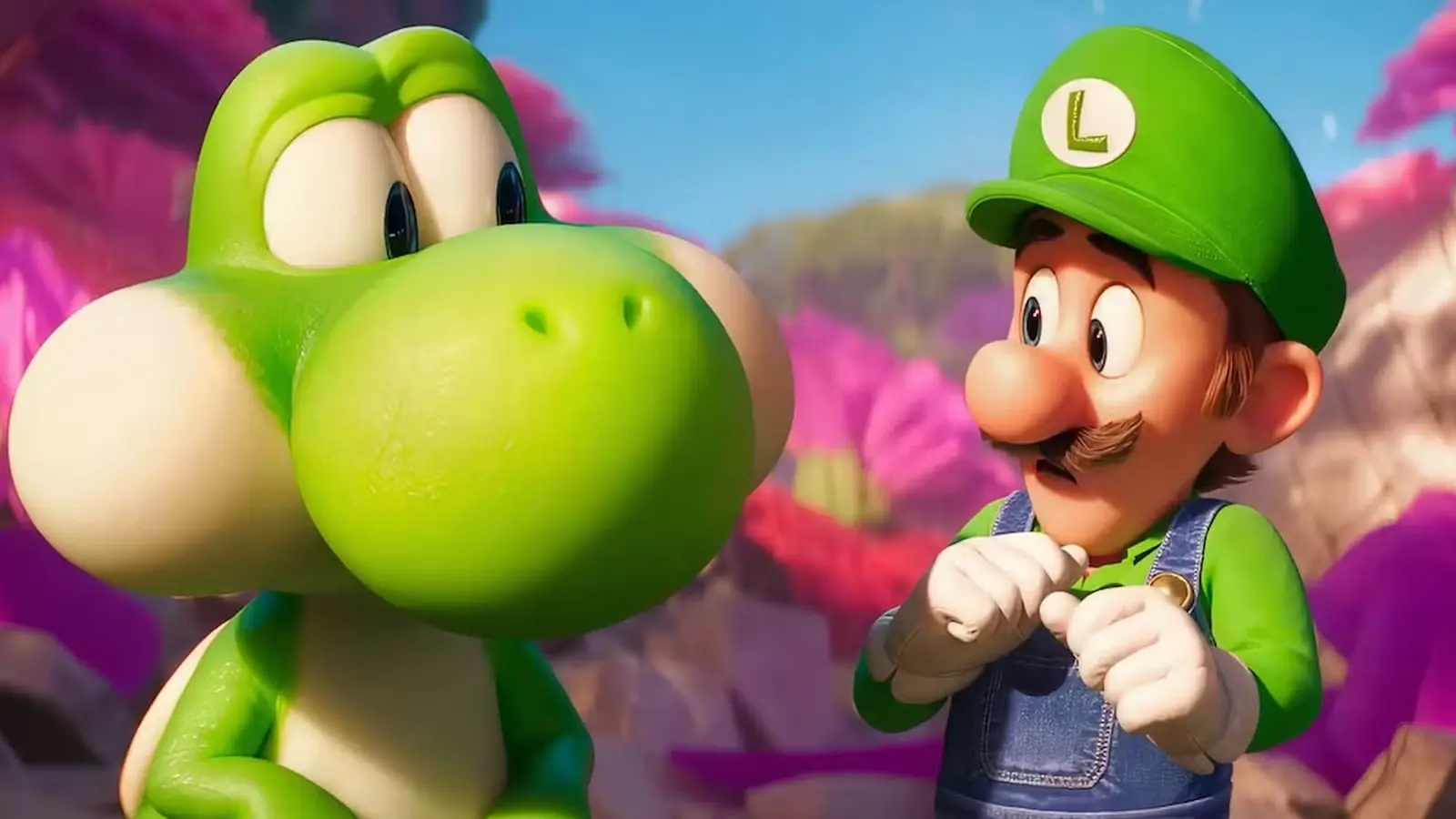 Yoshi e Luigi nel film Super Mario Galaxy