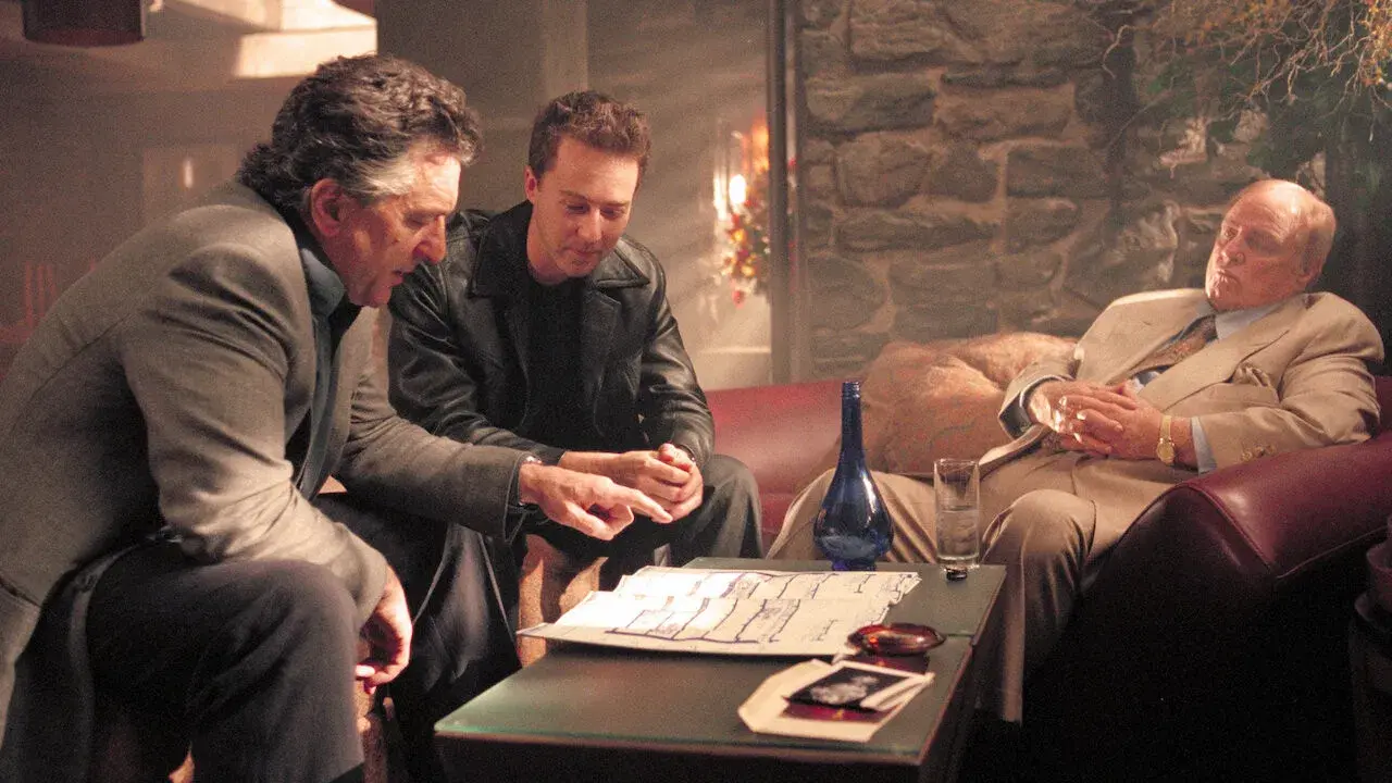 Robert De Niro, Edward Norton e Marlon Brando in The Score